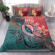 Tokelau Paisley Textured Turtle Sun Tropical Flower Bedding Set Bedroom Decor