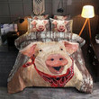 Funny Pig Wooden Bedding Set Bedroom Decor