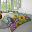 Hummingbird Sunflower Spring Coming Bedding Set Bedroom Decor