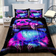 Purple Color Cute Sloth Bedding Set Bedroom Decor