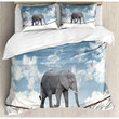 Elephant Cloud Clear Sky Printed Bedding Set Bedroom Decor