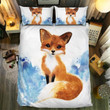 Fox Watercolor Bedding Set Bedroom Decor