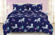 Navy Unicorn Bedding Set 
