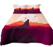Sunset Wolf Bedding Set 