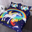 Rainbow Unicorn With Wings Bedding Set 