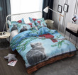 Cat And Cardinal Bedding Set All Over Prints