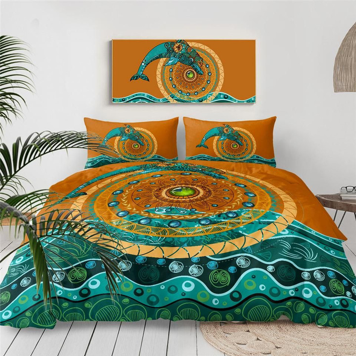 Bohemian Dolphin Mandala Sun Bedding Set Dhc1712909Dd