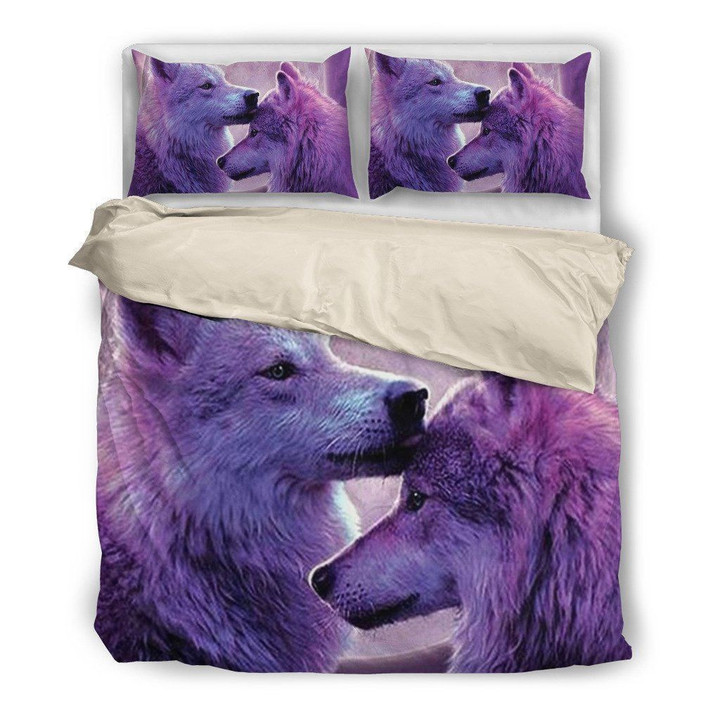 Purple Wolf Bedding Set All Over Prints