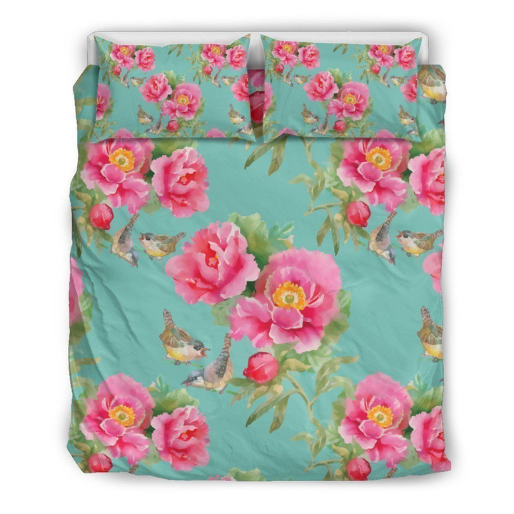 Bird Pink Floral Flower Clh2910044B Bedding Sets