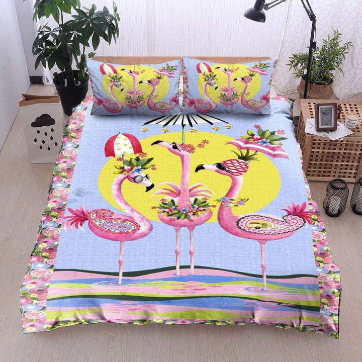 Flamingo Nt240823B Twin Queen King Cotton Bed Sheets Spread Comforter Duvet Cover Bedding Sets