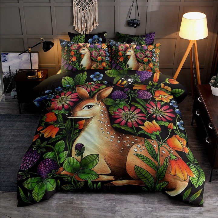 Deer Cg050923 Cotton Bed Sheets Spread Comforter Duvet Cover Bedding Sets