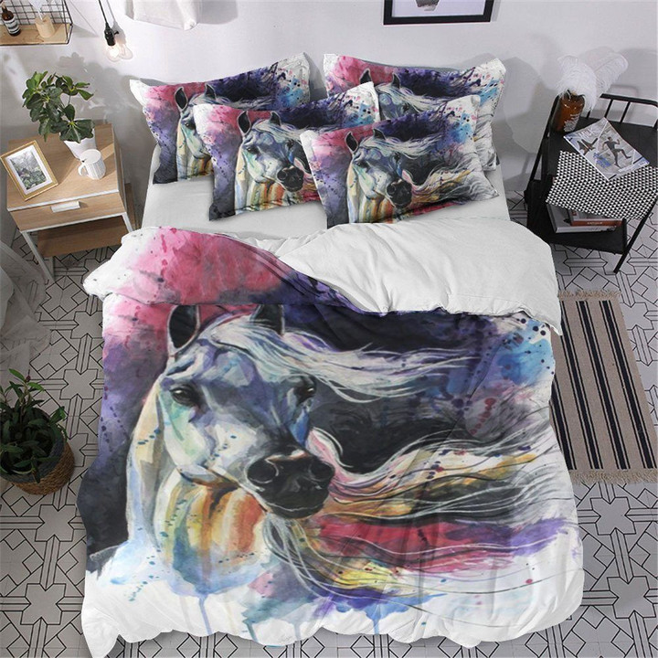 Horse Hm050937 Cotton Bed Sheets Spread Comforter Duvet Cover Bedding Sets