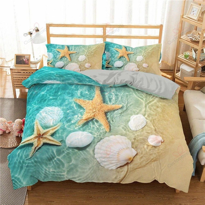 Ocean Starfish Under Sea World Printed Bedding Set Bedroom Decor