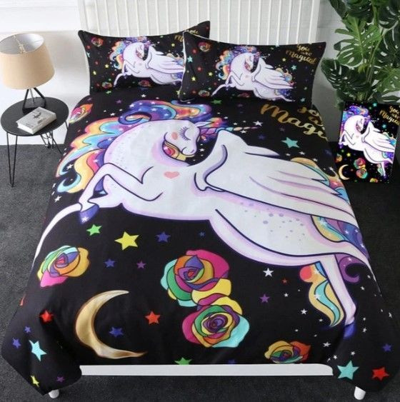 Lovely Moon Star Unicorn Bedding Set Rbsmt Nonnfss
