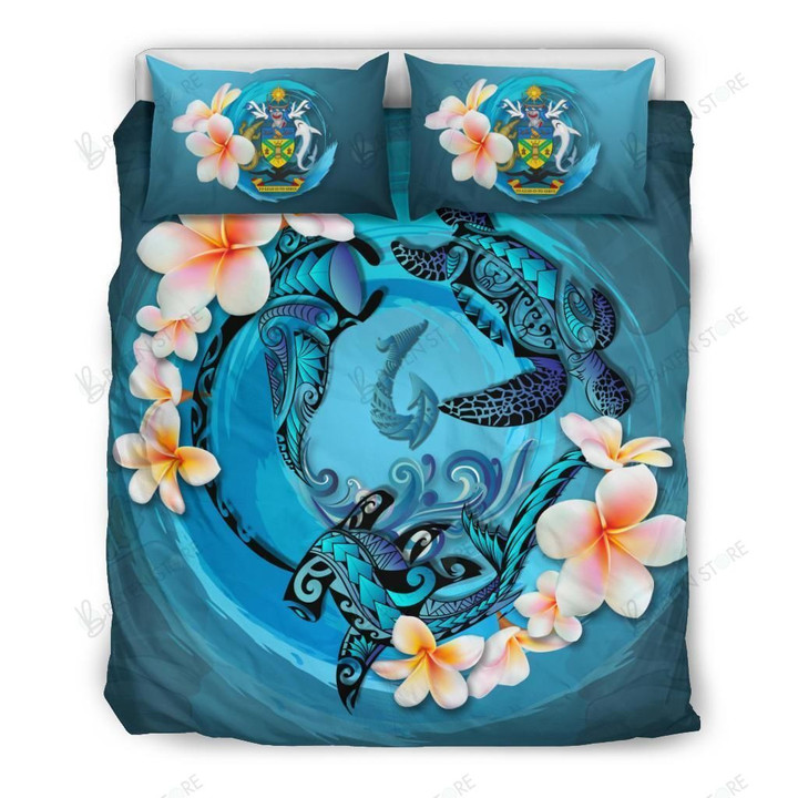 Solomon Islands Blue Animal Tattoo Marine World Bedding Set Bedroom Decor