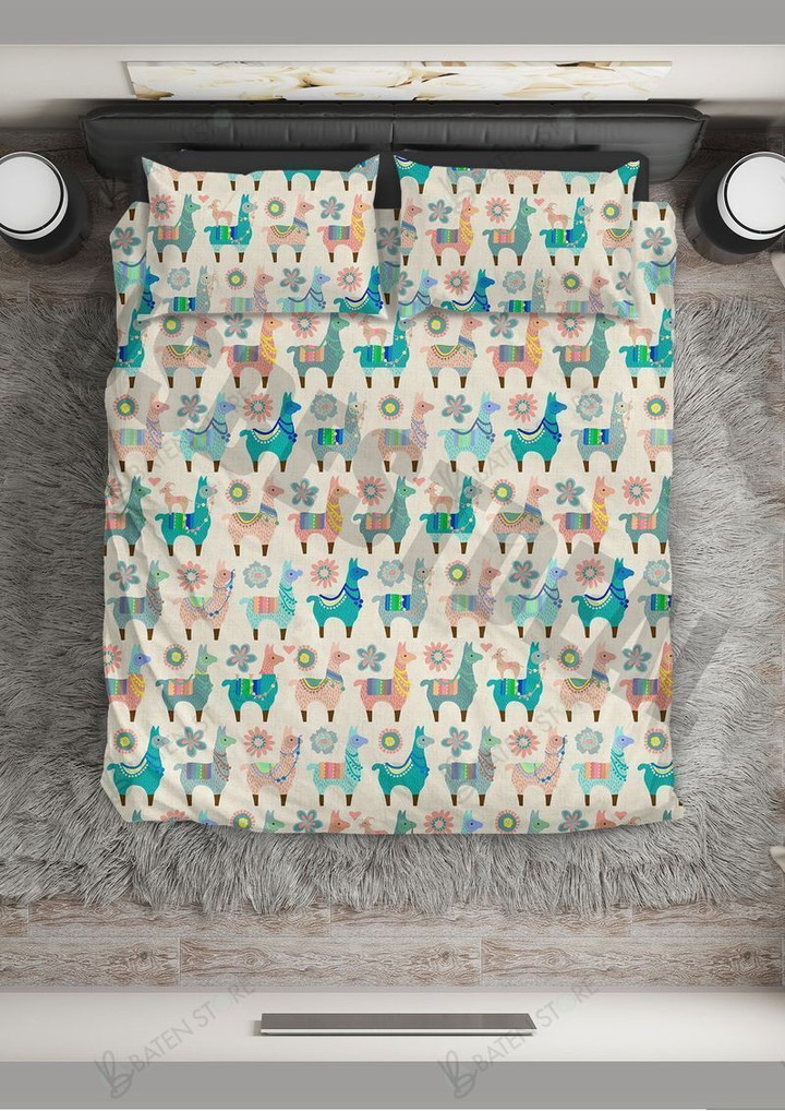 Llama Candy Candy Lm Pattern Printed Bedding Set Bedroom Decor