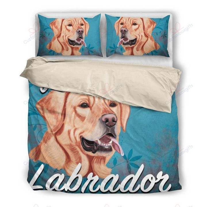 Cute Labrador Blue Bedding Set Bedroom Decor