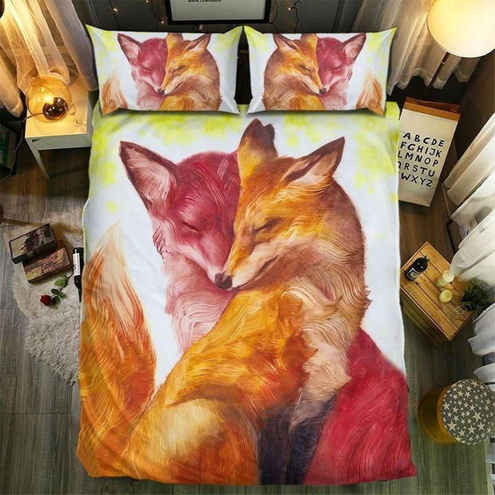 Loving Couple Fox Bedding Set Bedroom Decor