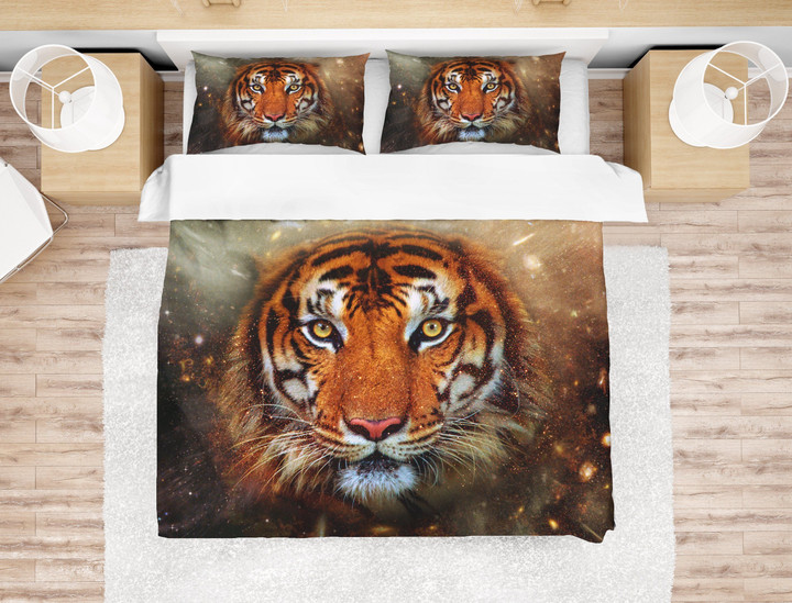 3D Tiger Face Bedding Set Bedroom Decor