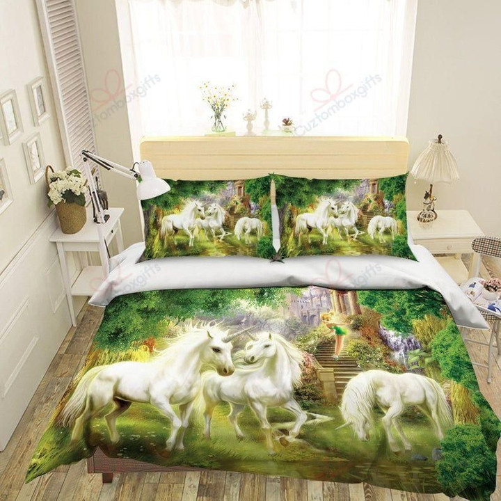 White Horse Pattern Bedding Set Bedroom Decor