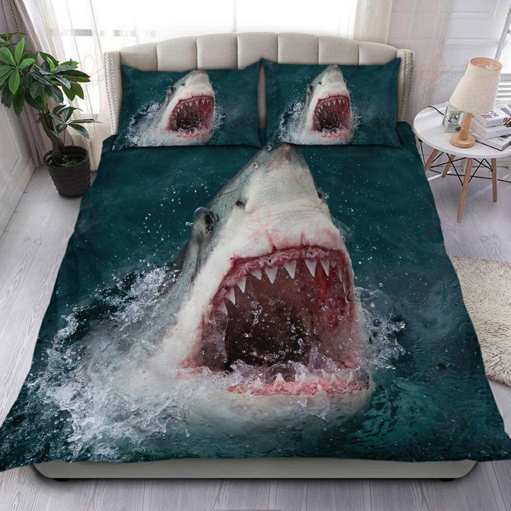 Shark Danger Is Everywhere Bedding Set Bedroom Decor