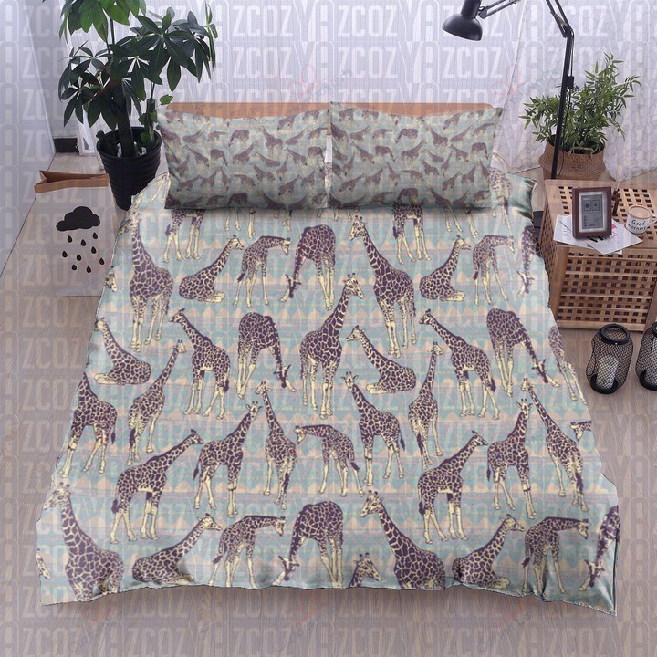 Aztec Giraffe Printed Bedding Set Bedroom Decor