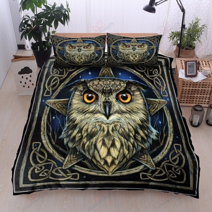 Celtic Owl Printed Bedding Set Bedroom Decor