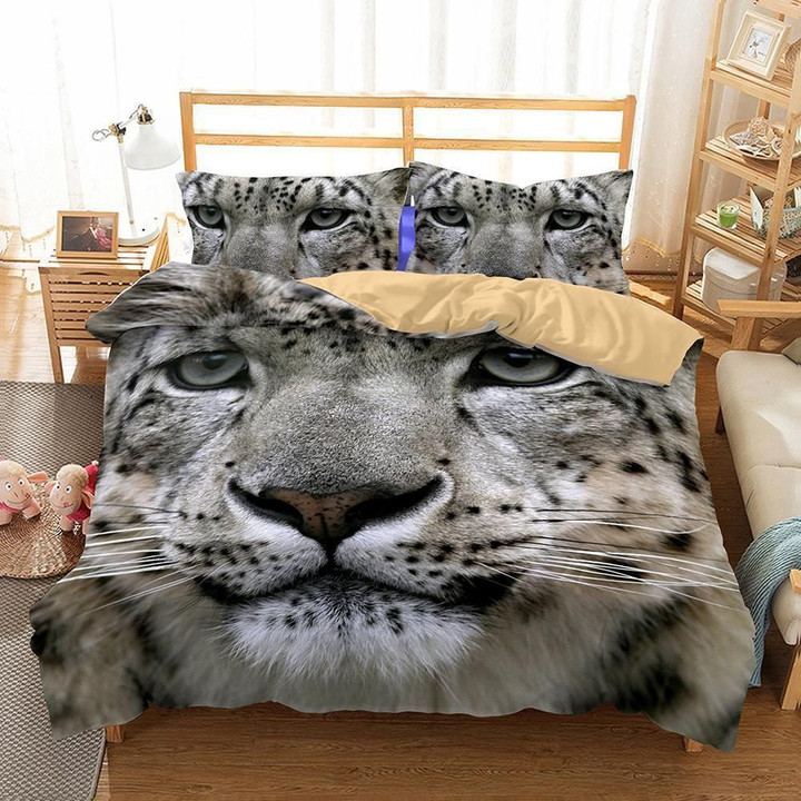 3D Animal Snow Leopard Printed Bedding Set Bedroom Decor