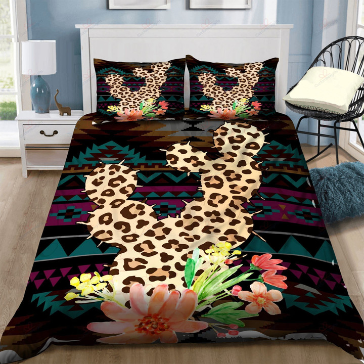Cactus Leopard Skin Flower Pattern Printed Bedding Set Bedroom Decor