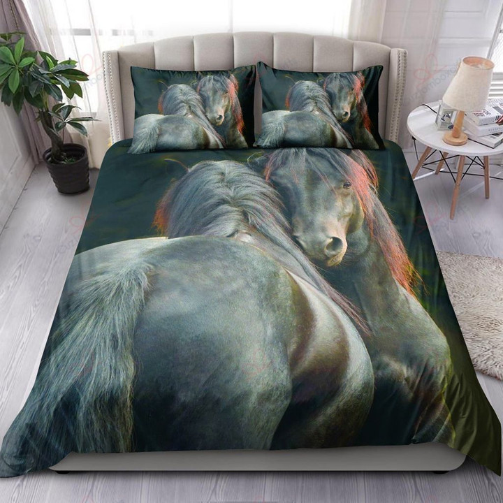 Couple Horse Loving Forever Bedding Set Bedroom Decor