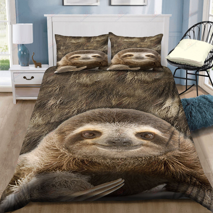 Cute Sloth Smile Bedding Set Bedroom Decor