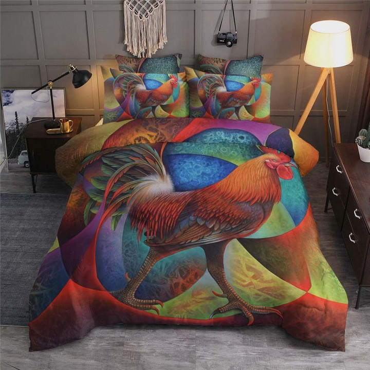 Rooster Hm040933T Cotton Bed Sheets Spread Comforter Duvet Cover Bedding Sets
