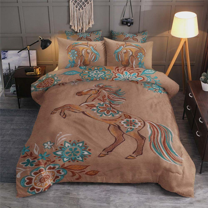 Horse Hm040922T Cotton Bed Sheets Spread Comforter Duvet Cover Bedding Sets