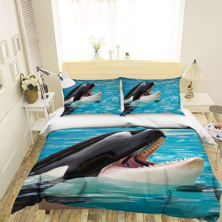 3D Whale Blue Pool Clt0910006T Bedding Sets