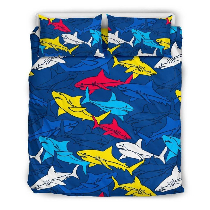Shark Color Pattern Cla19100675B Bedding Sets