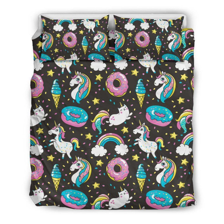 Donut Unicorn Pattern Print Design Cla19101058B Bedding Sets