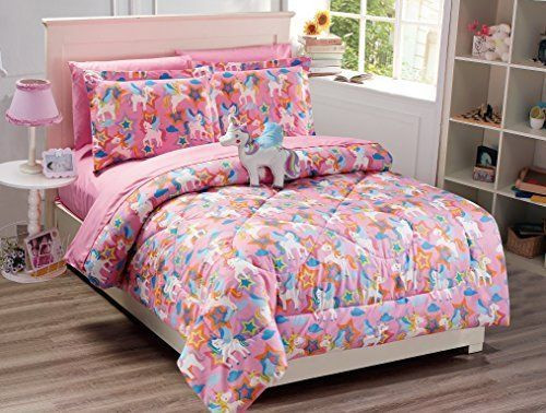 Unicorn Pink Purple Clm1810154B Bedding Sets