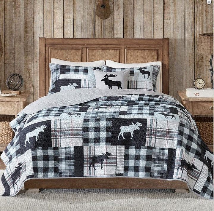 Moose Grid Bedding Set 