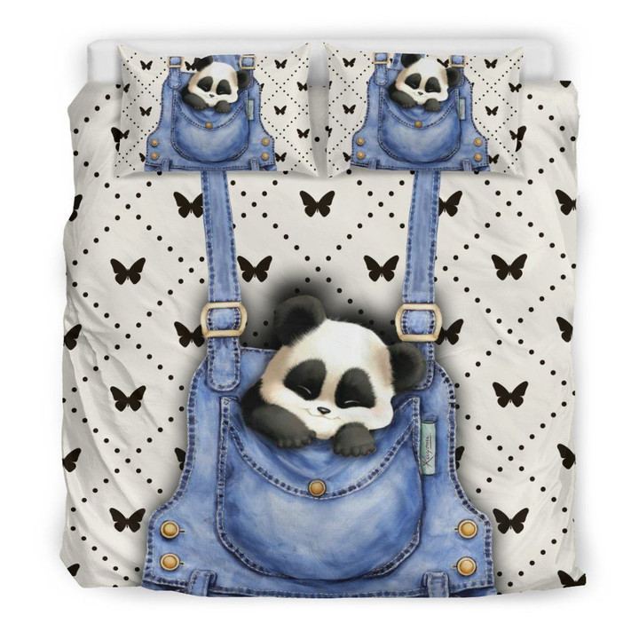 Panda Jean Overall Bedding Set 