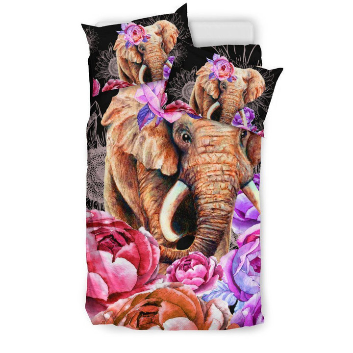 Elephant And Flower Bedding Set 