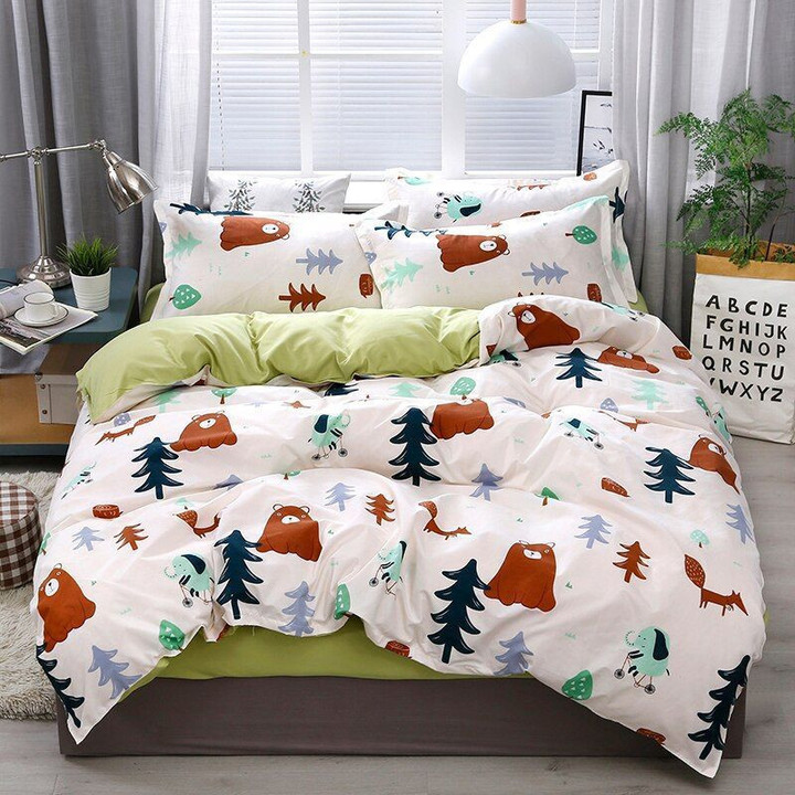 Winter Bear Pine Bedding Set 