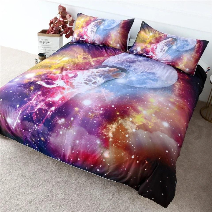 Forever Giraffe Galaxy Bedding Set All Over Prints