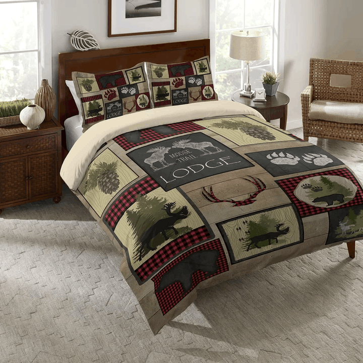 Moose Trail Lodge Bedding Set All Over Prints