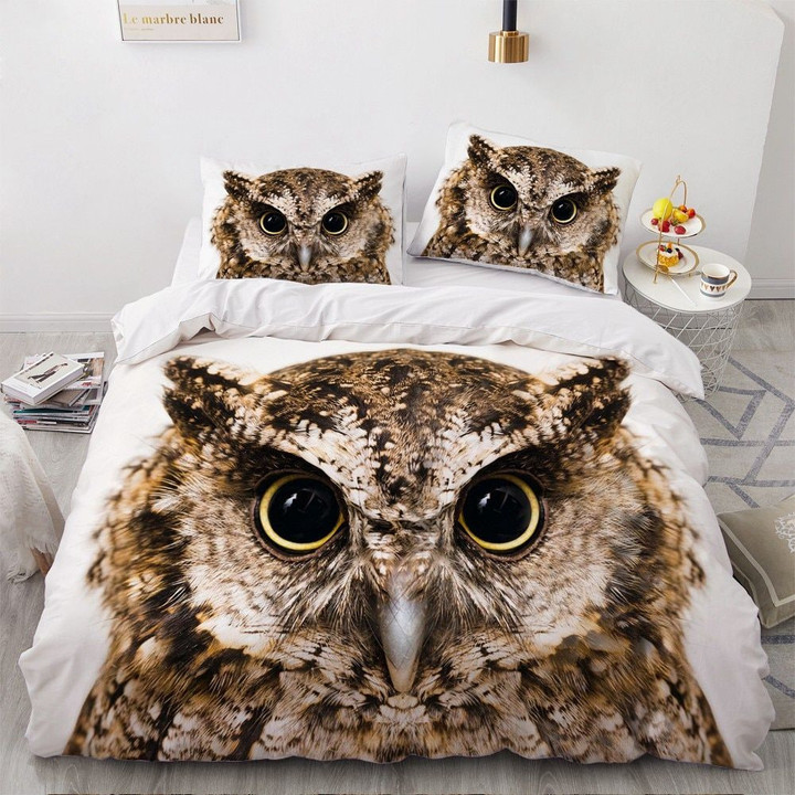 3D Owl Printed Bedding Set