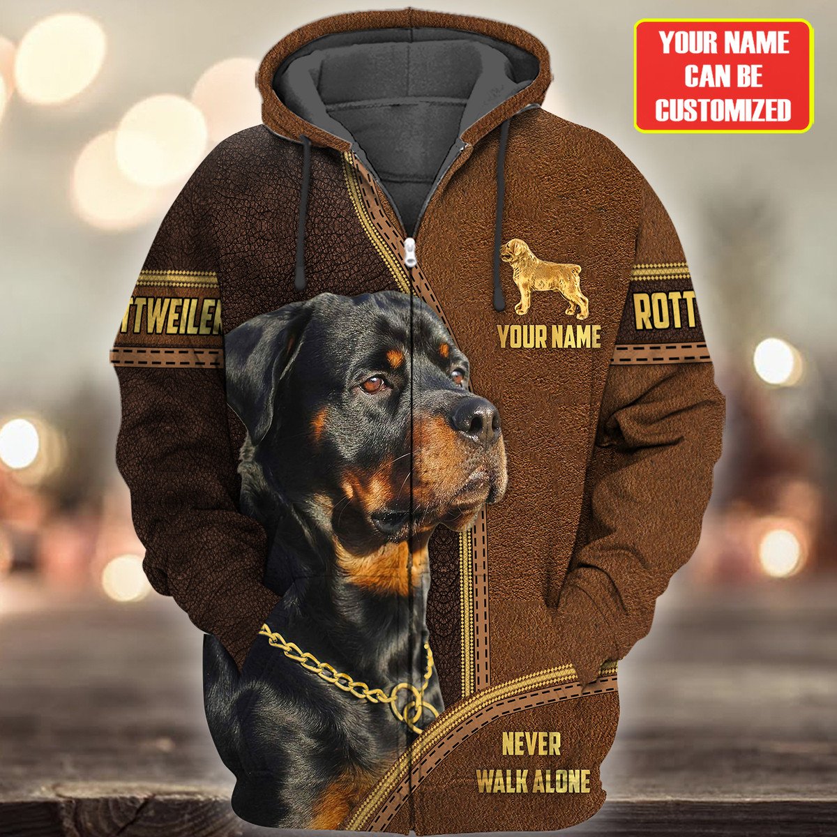 Personalized Name Rottweiler Never Walk Alone Q3 All Over Printed Unisex Shirt Q020205