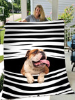 Funny Pitbull Q2 Fleece Blanket