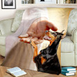 Dobermann - Take my hand Fleece Blanket