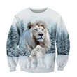 Winter Lion Pattern All Over Printed Unisex Shirt - Hoodie P071202