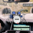 Blue Drum Personalized Car Ornament