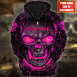 Personalized Name Pink Skull Lava All Over Printed Unisex Shirt Q150907